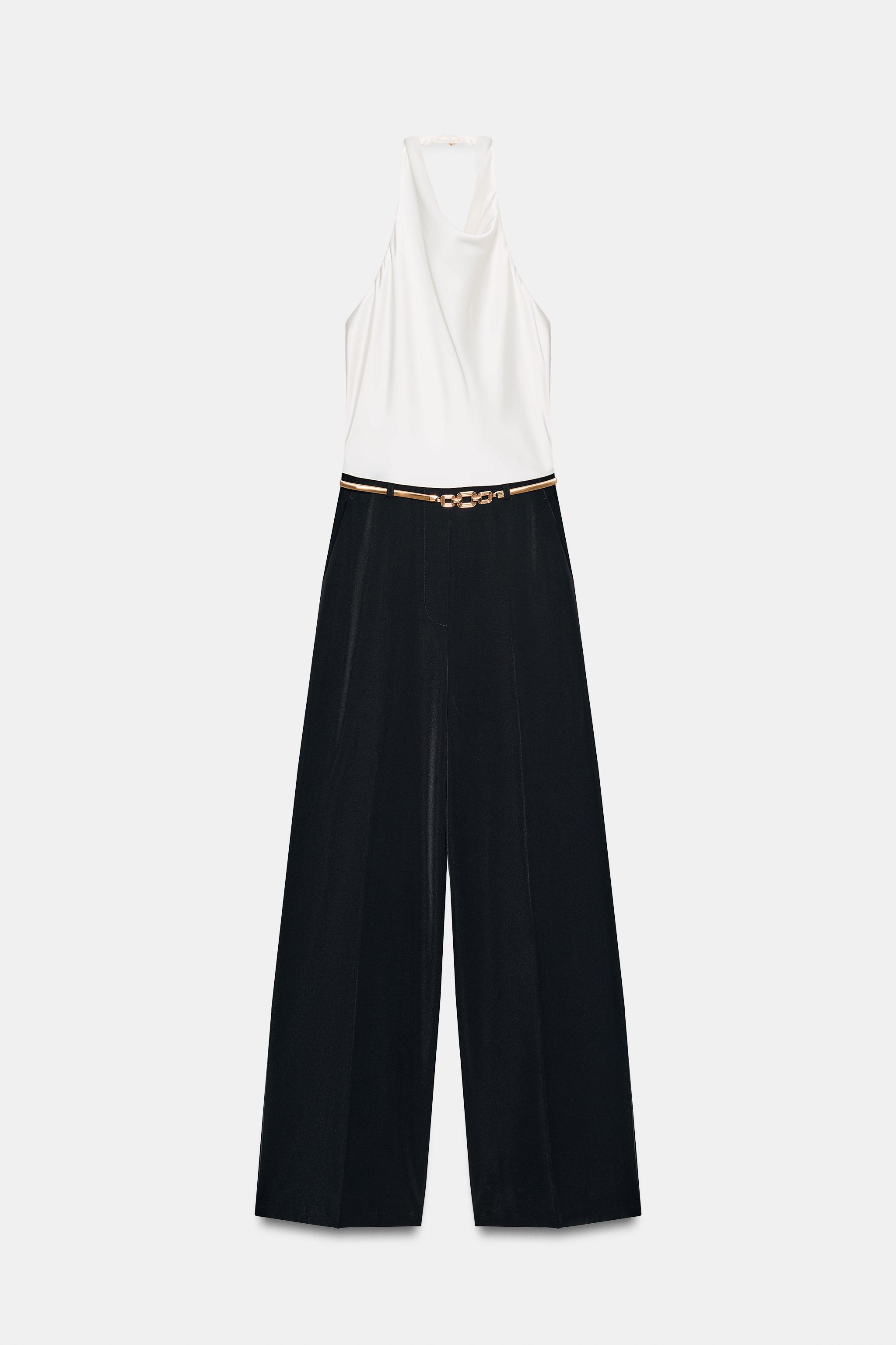 HALTER NECK JUMPSUIT WITH BELT